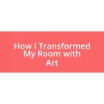 How I Transformed My Room with Art